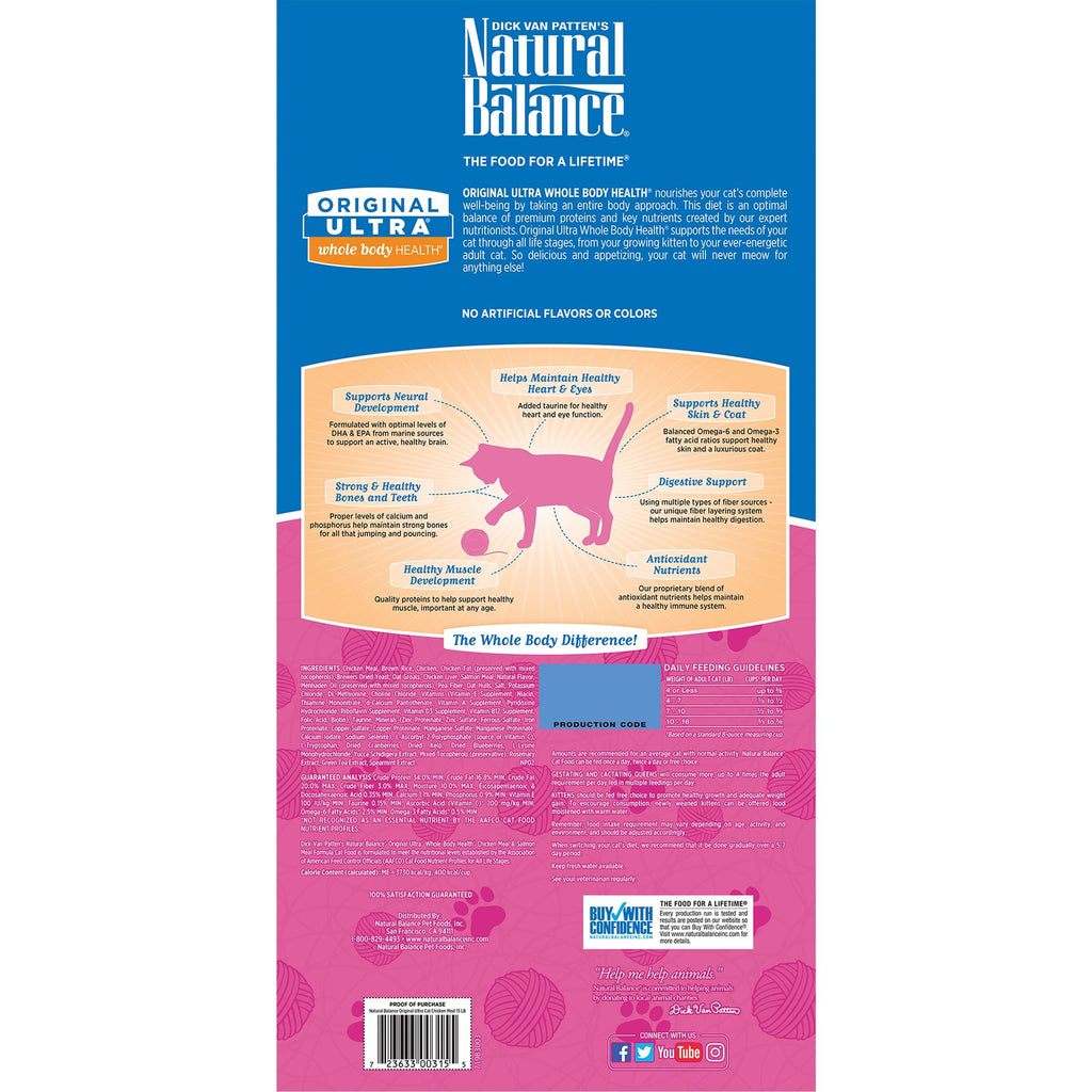 Natural Balance® Original Ultra® Chicken Meal & Salmon Meal Recipe Dry Cat Food