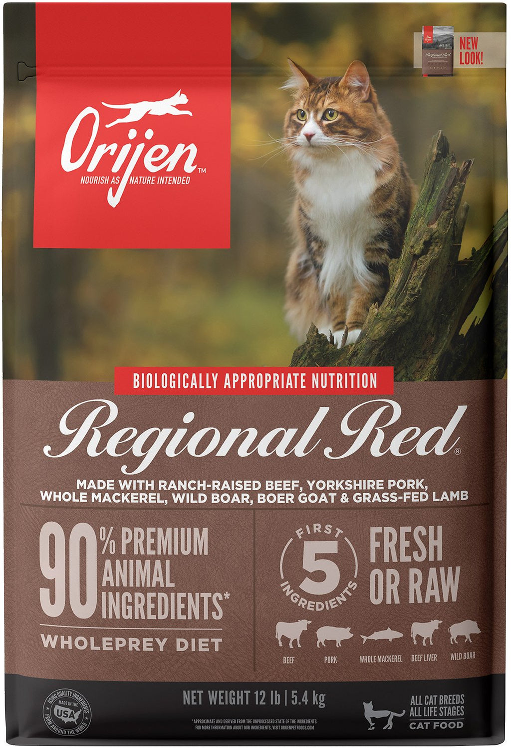 ORIJEN Grain Free Regional Red Dry Cat Food