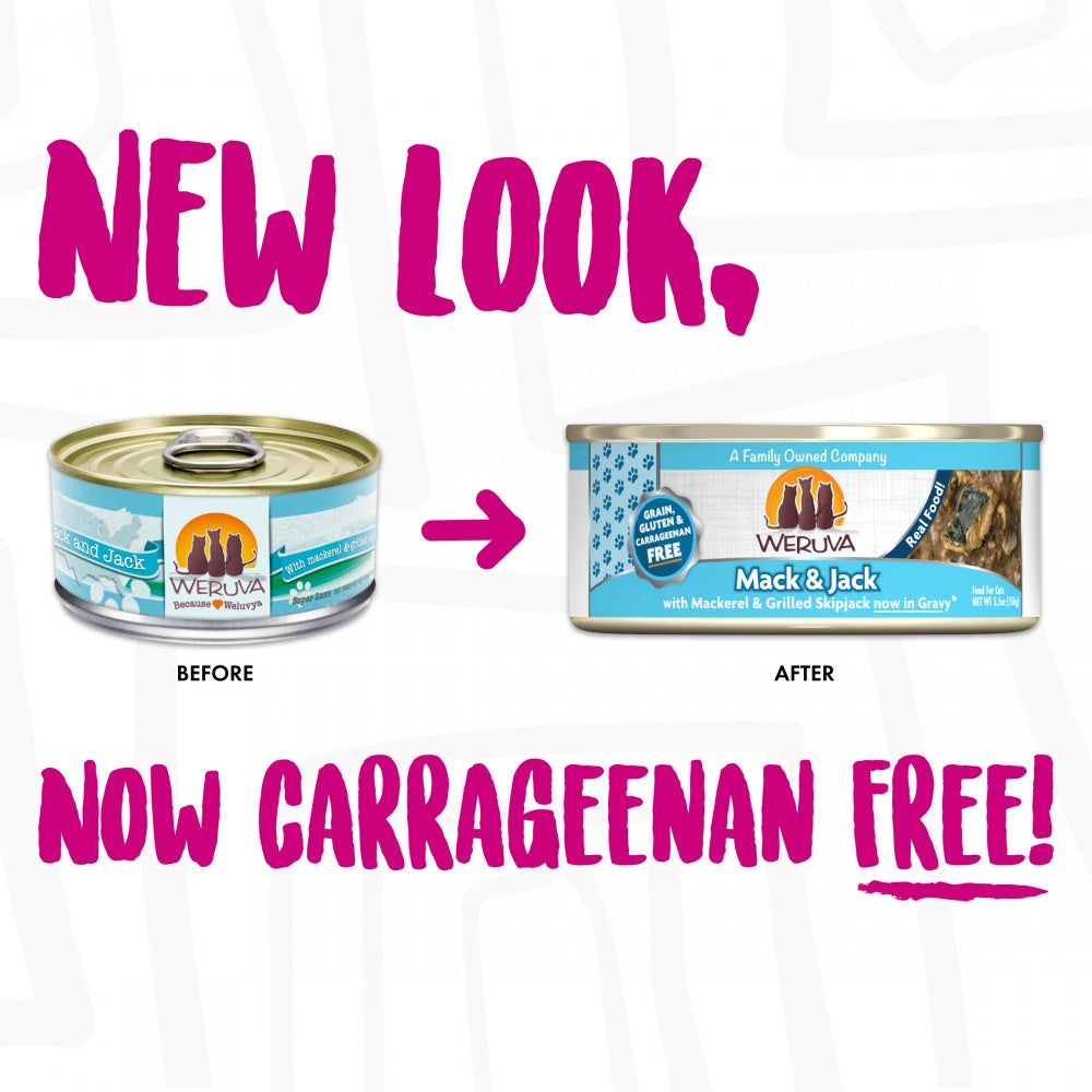 Weruva Mack And Jack With Mackerel and Grilled Skipjack Canned Cat Food