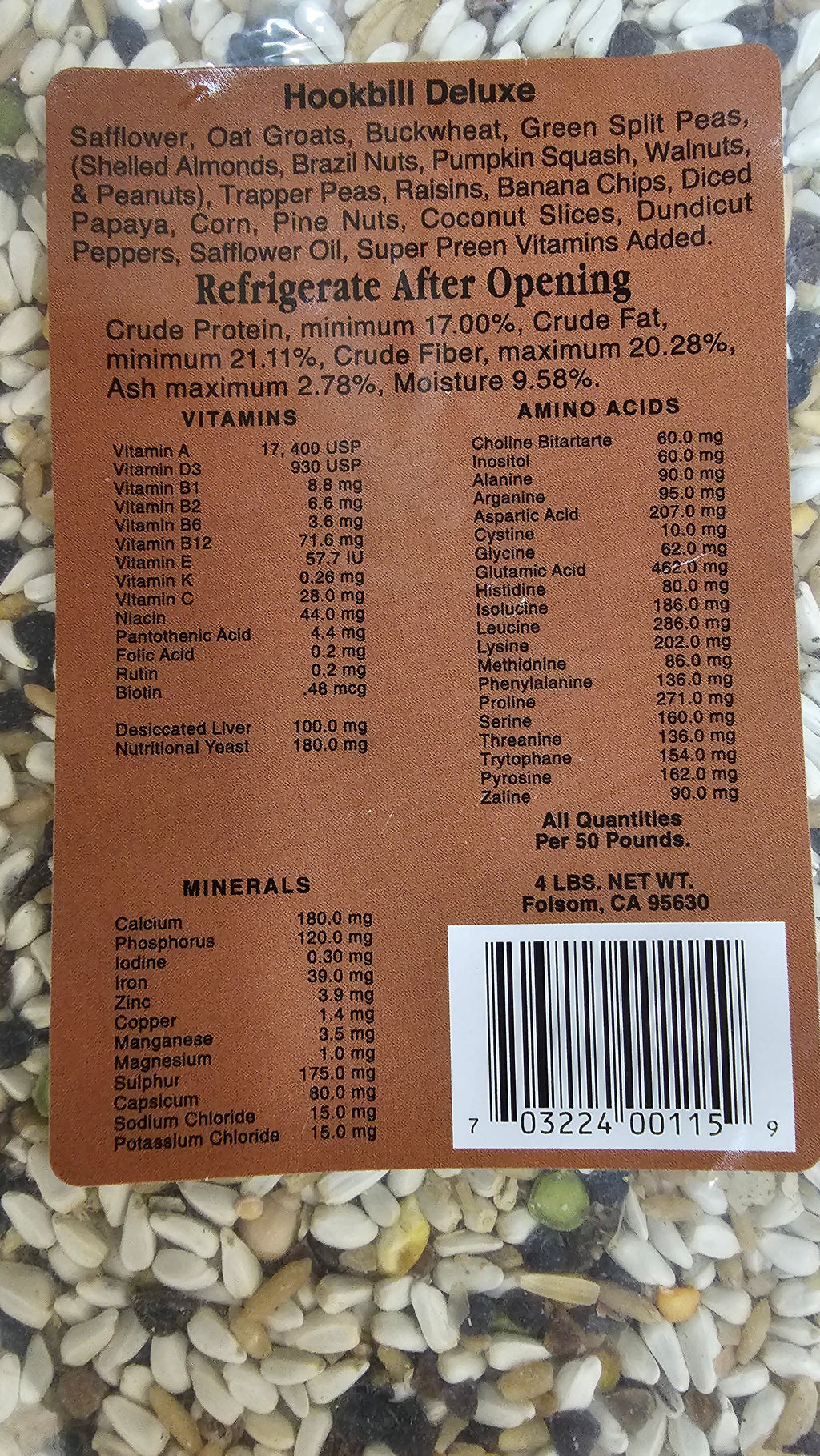 Preferred Exotic Hookbill Deluxe Bird Food