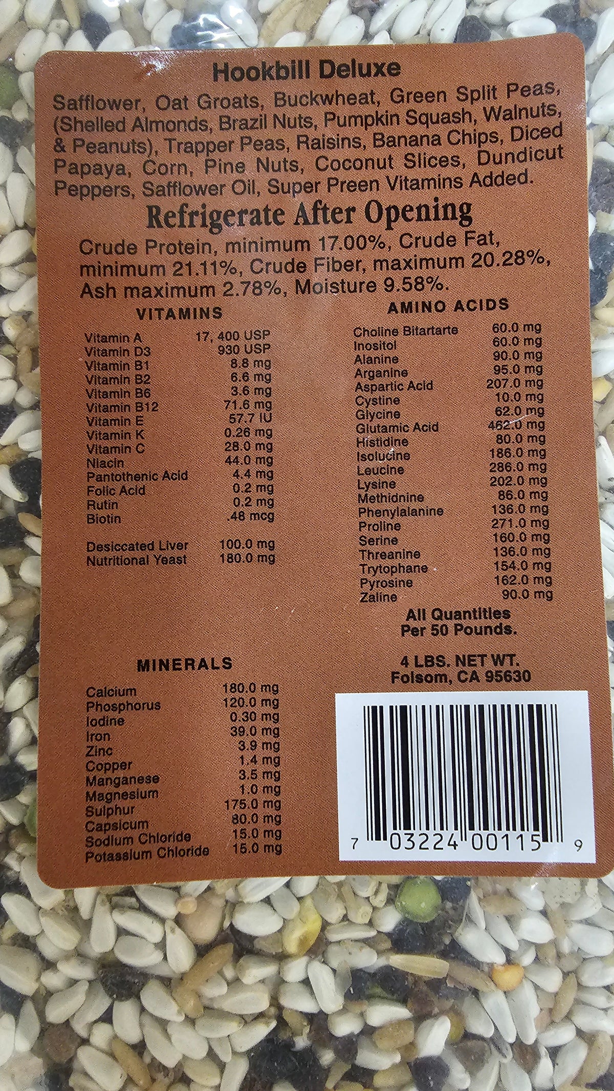Preferred Exotic Hookbill Deluxe Bird Food