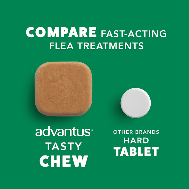 Advantus Chewable Flea Treatment for Small Dogs, 4lb-22lbs
