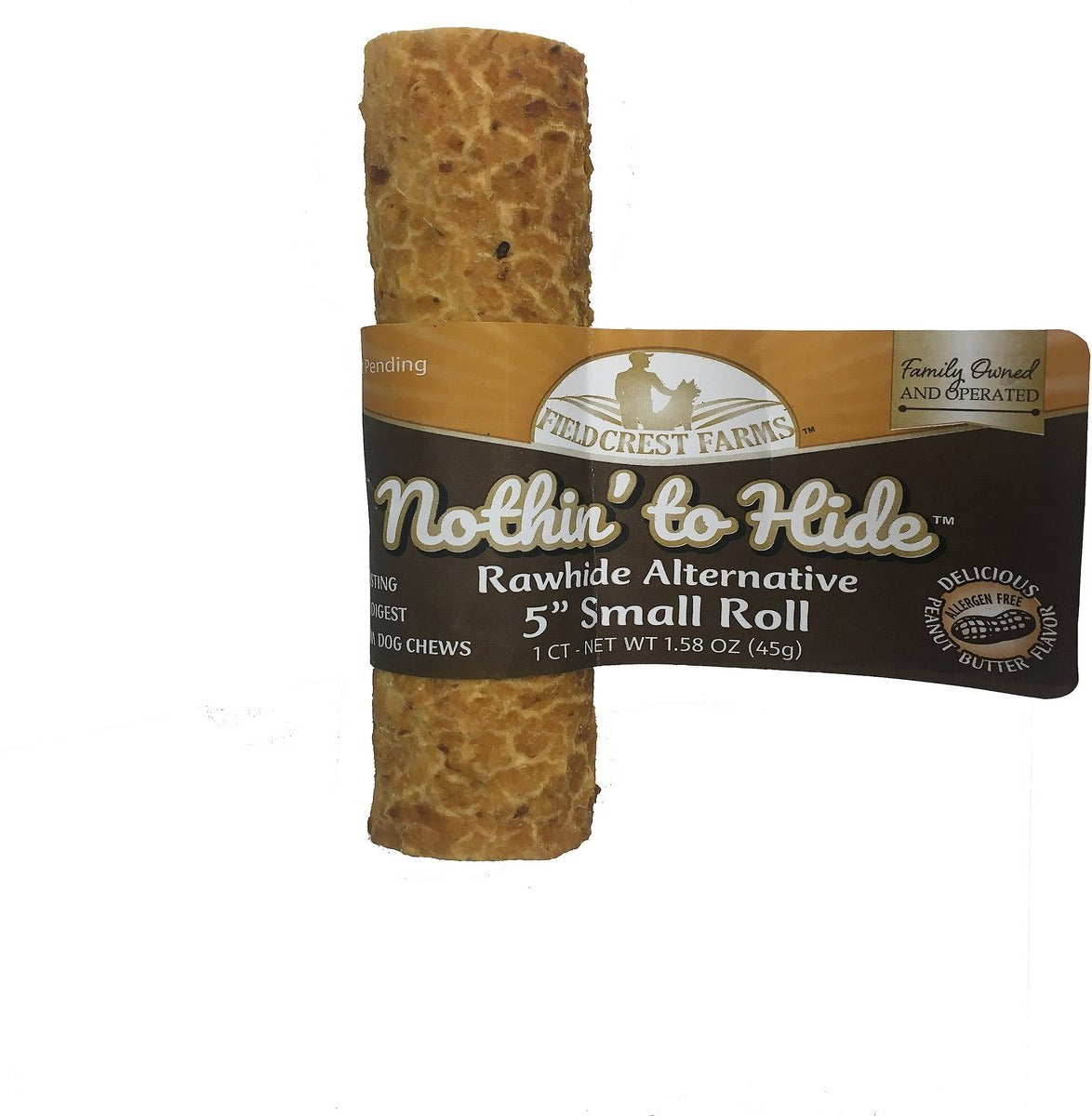 Fieldcrest Nothin’ to Hide Peanut Butter Roll 5 inch Dog Chew