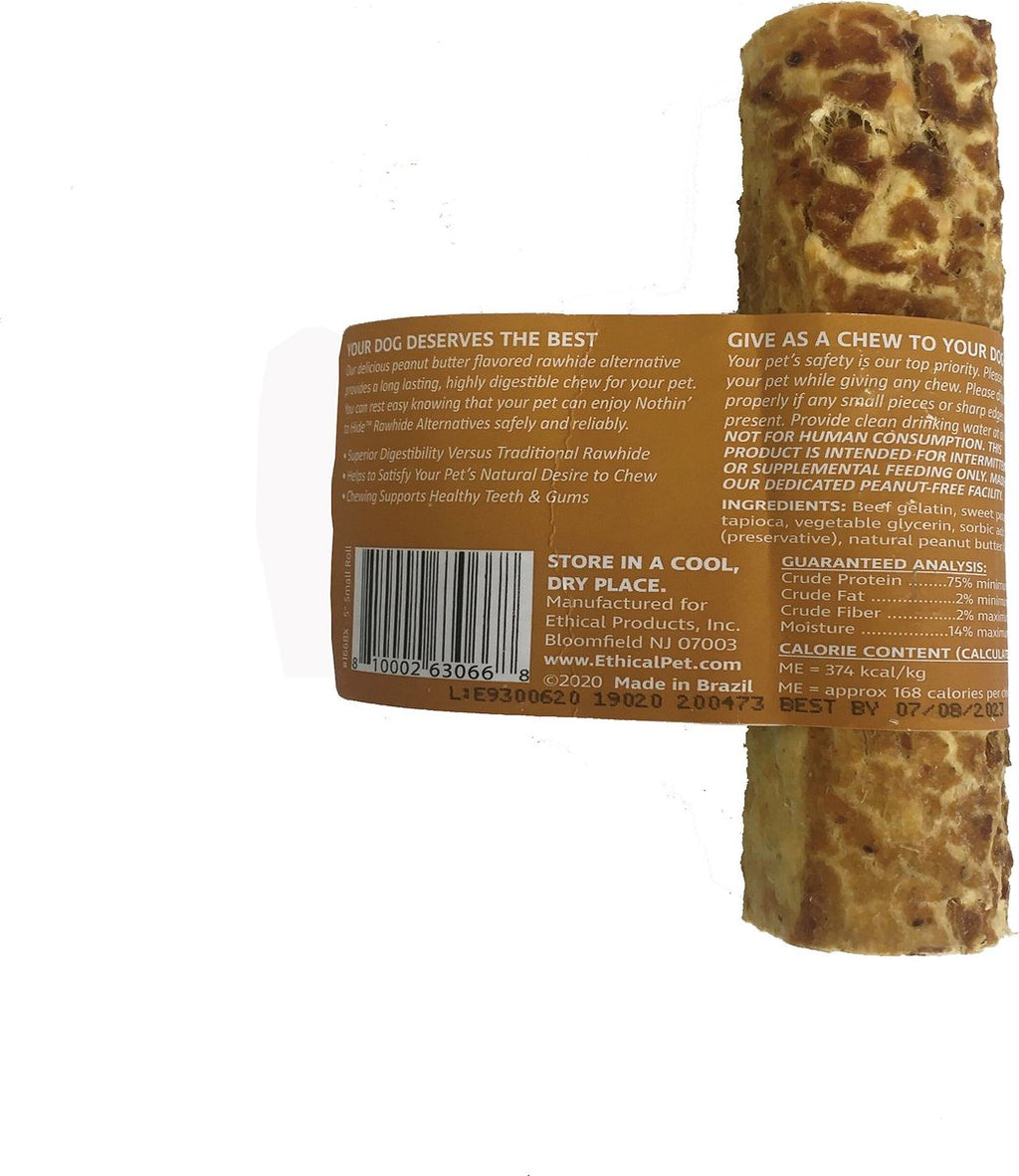 Fieldcrest Nothin’ to Hide Peanut Butter Roll 5 inch Dog Chew