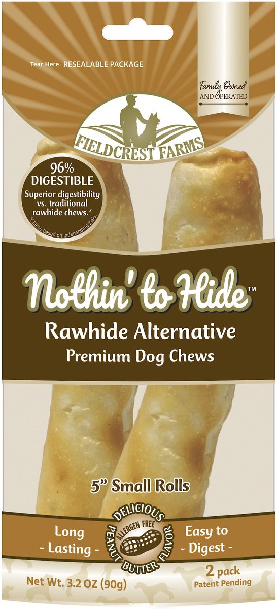 Fieldcrest Nothin’ to Hide Peanut Butter Roll 5 inch Dog Chew