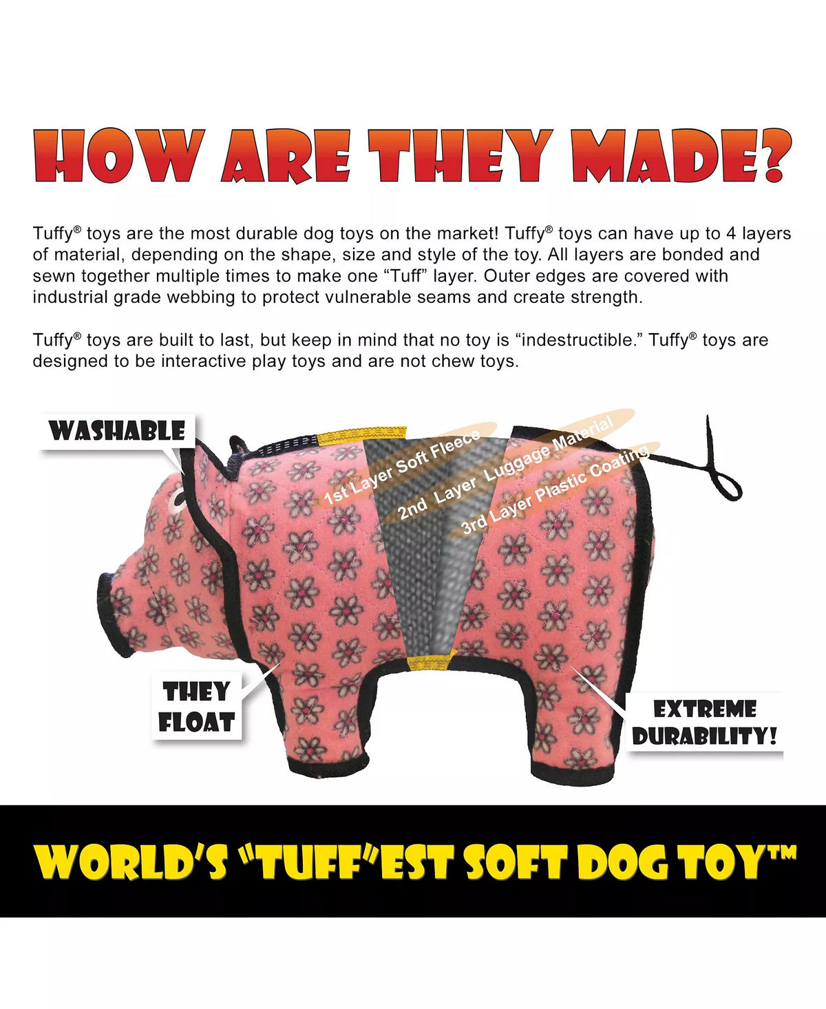 Tuffy's Ocean Creature 15.8" Octopus Durable Dog Toy