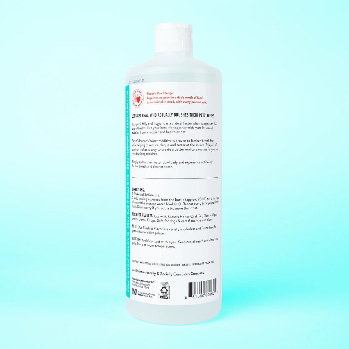 Skout's Honor Oral Care Pet Water Additive Fresh & Flavorless