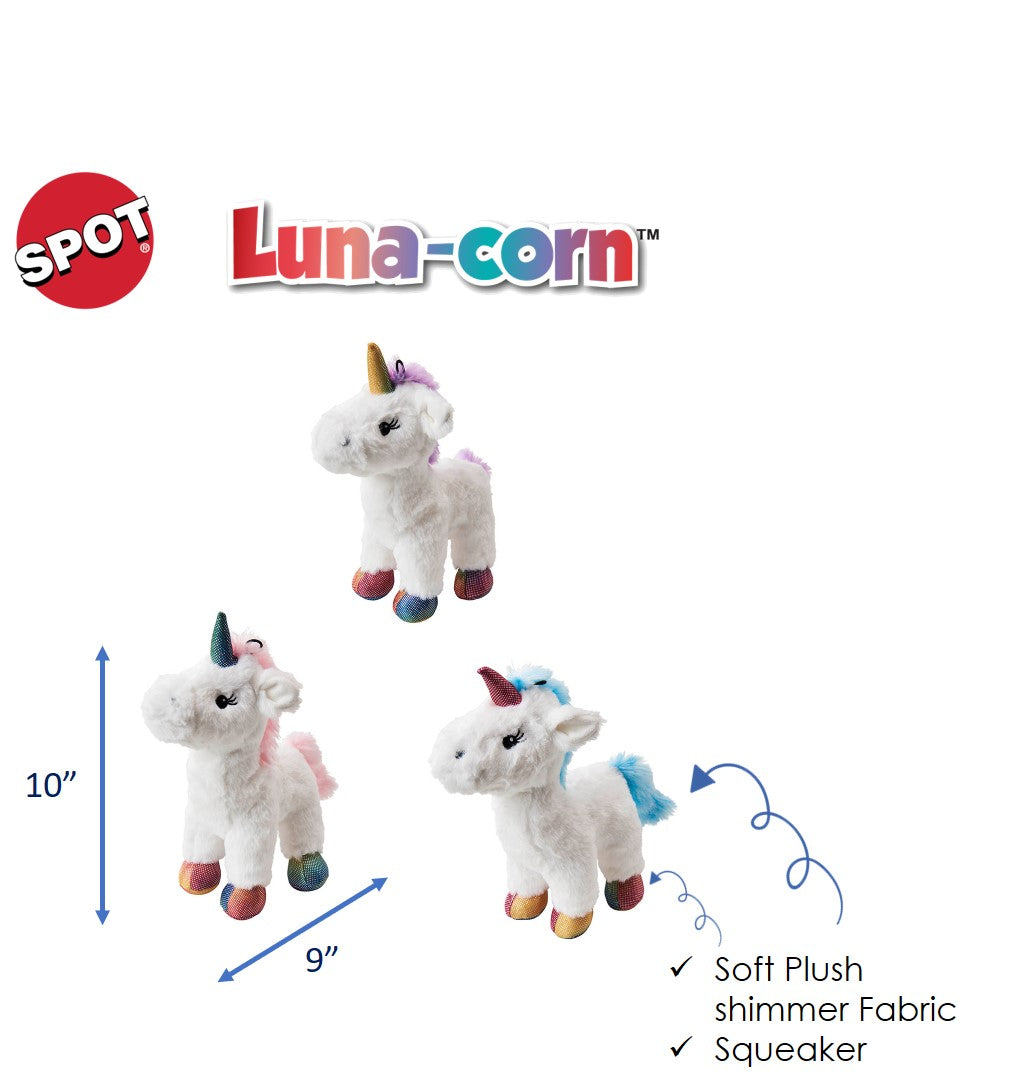 SPOT Luna-corn Plush Dog Toy