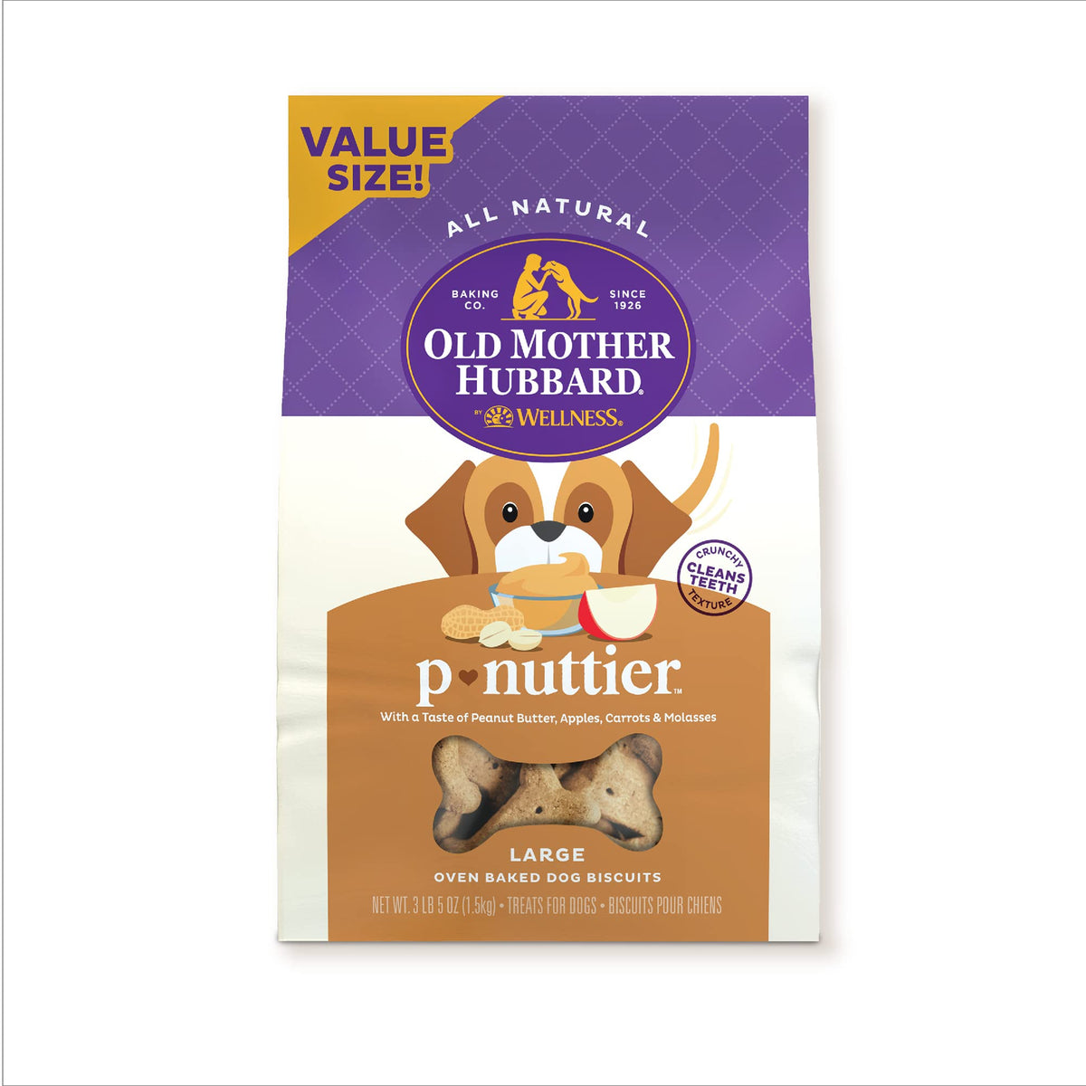 Old Mother Hubbard Crunchy Classic Natural P-Nuttier Large Biscuits Dog Treats