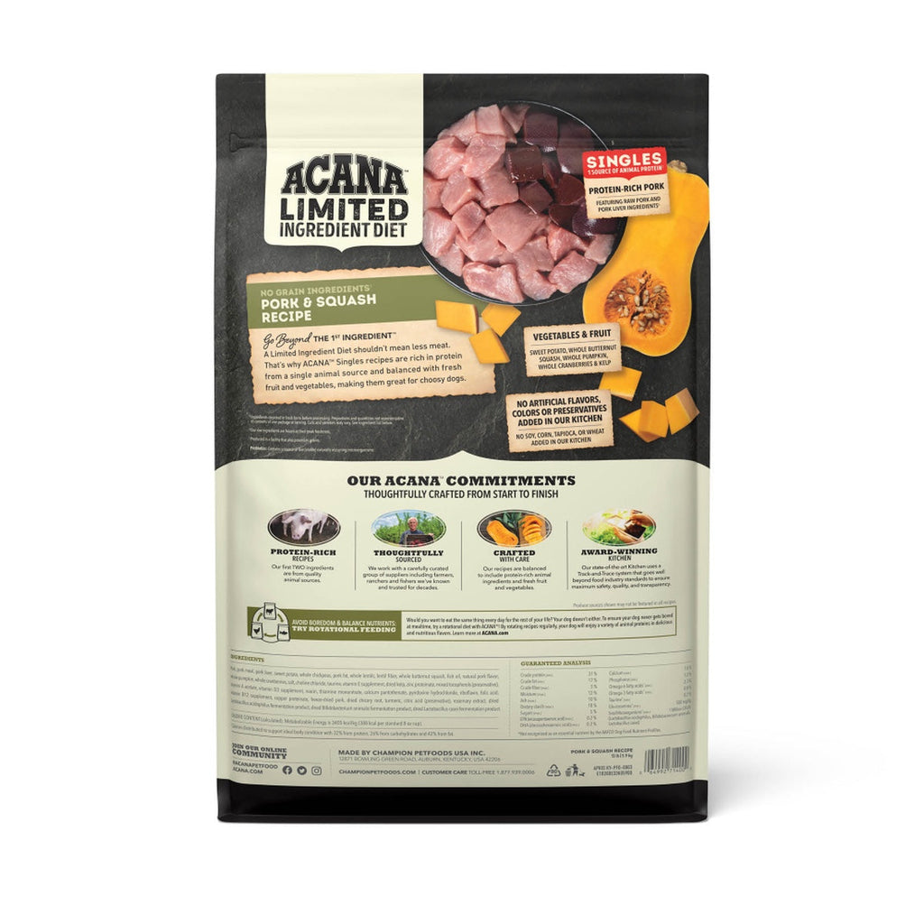ACANA Singles Limited Ingredient Diet Pork and Squash Formula Grain Free Dry Dog Food