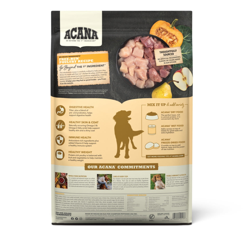 ACANA Free Run Poultry Formula Grain Free Dry Dog Food