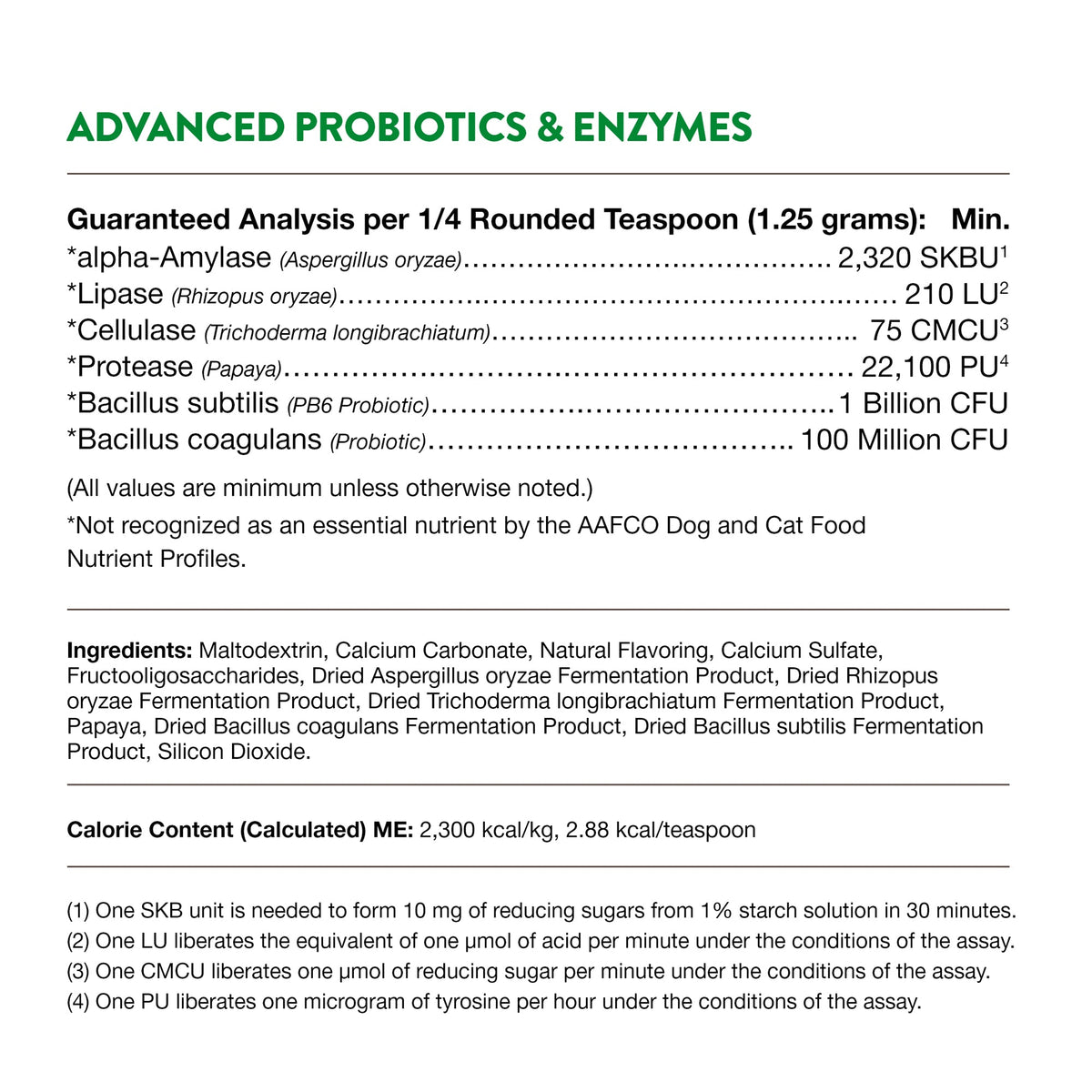 NaturVet Advanced Probiotic & Enzymes Powder for Dogs and Cats