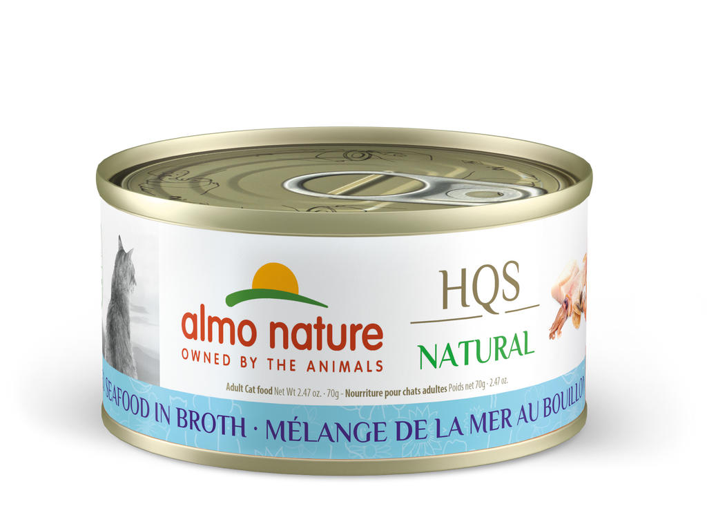 Almo Nature Natural Mixed Seafood in Broth Canned Cat Food