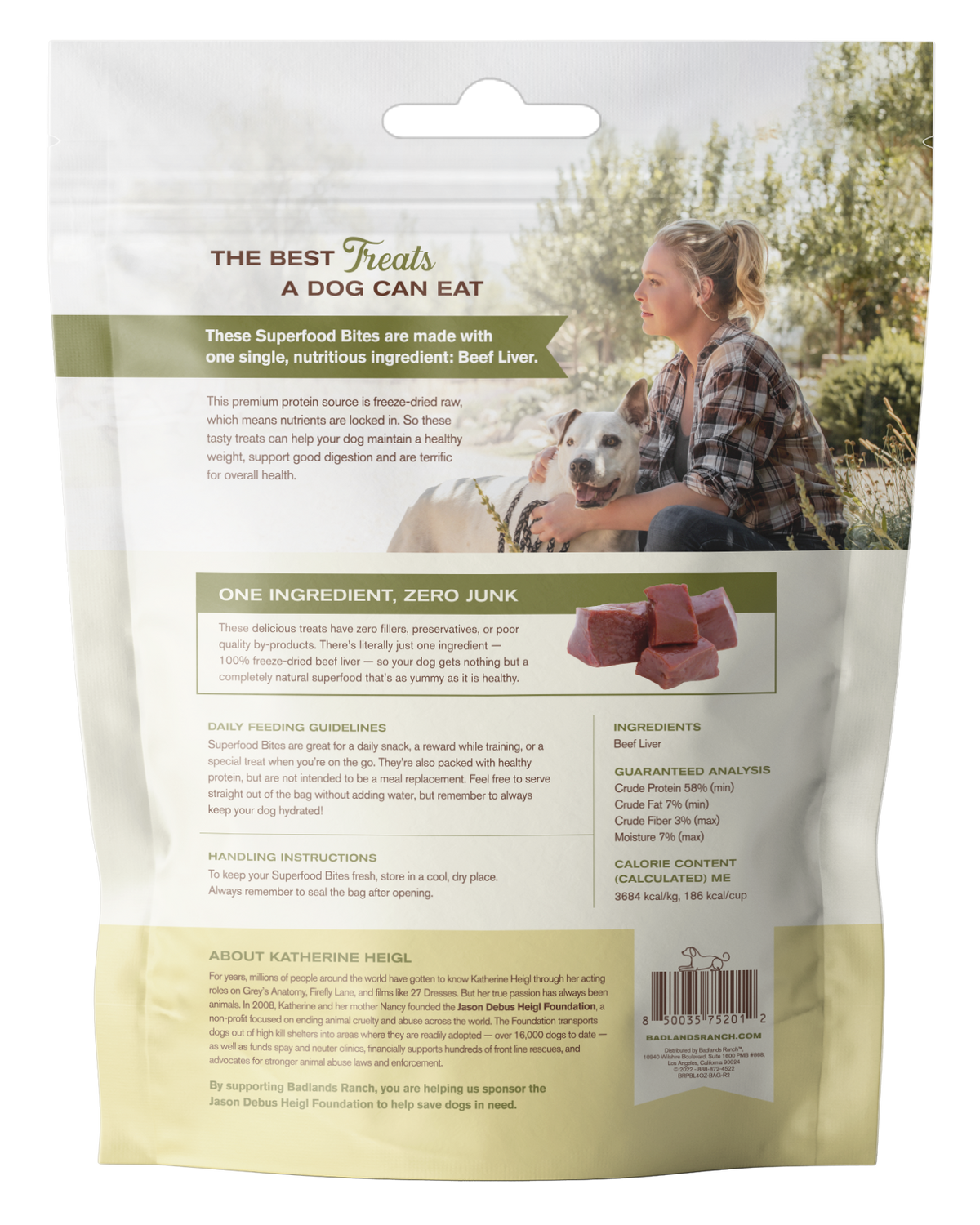 Badlands Ranch Freeze-Dried Superfood Bites Beef Liver Dog Treats