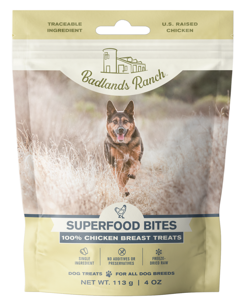 Badlands Ranch Freeze-Dried Superfood Bites Chicken Breast Dog Treats