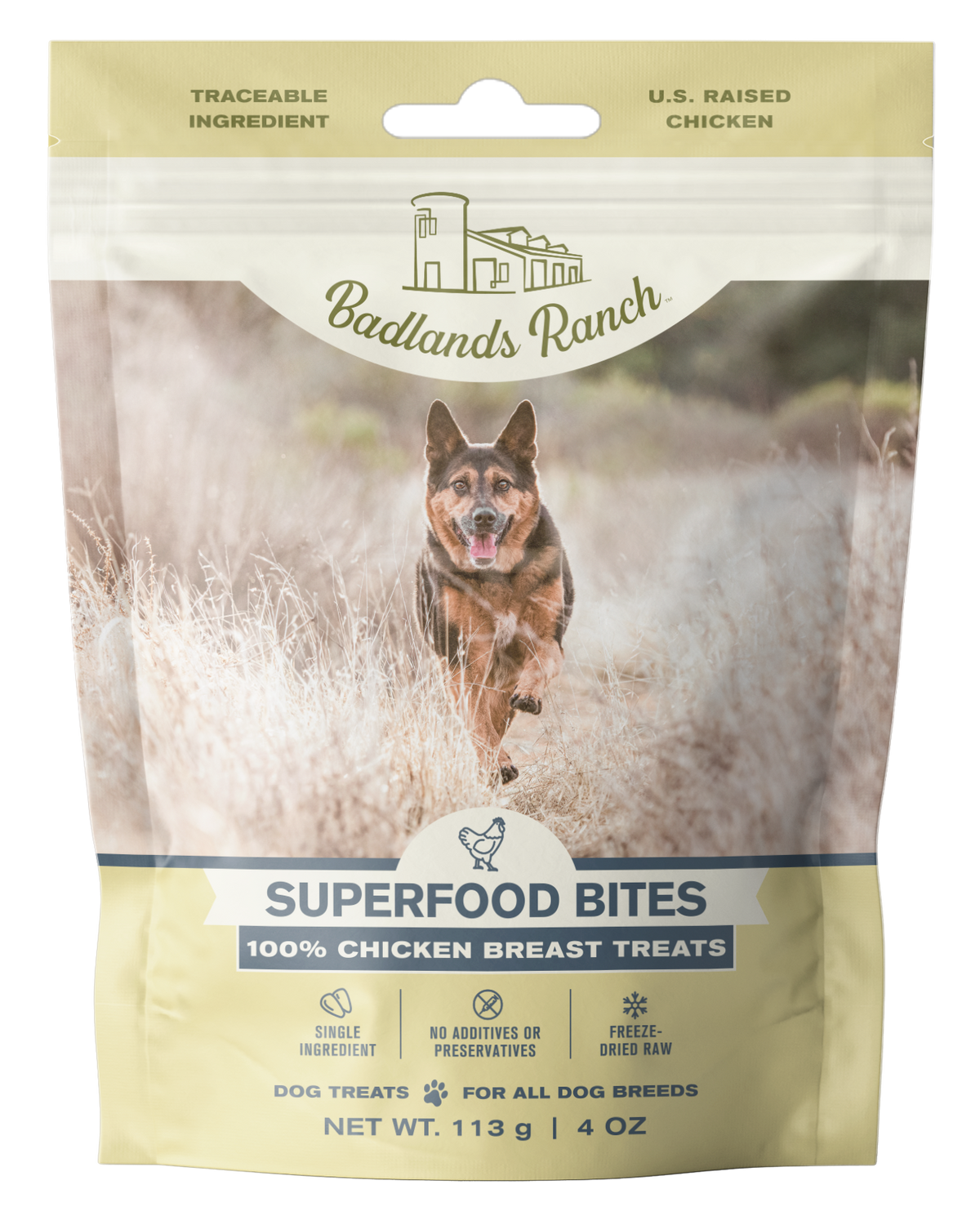 Badlands Ranch Freeze-Dried Superfood Bites Chicken Breast Dog Treats