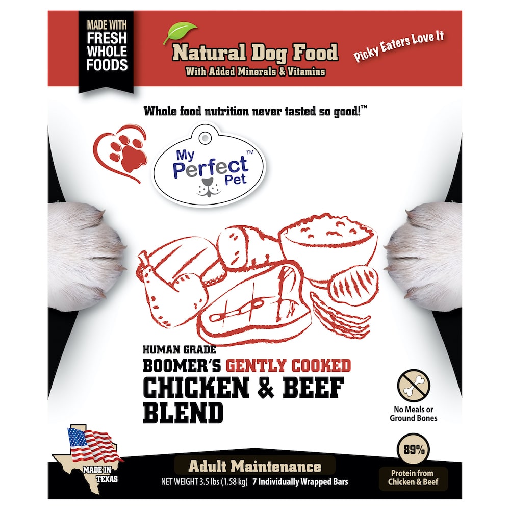 My Perfect Pet Boomer's Gently Cooked Chicken & Beef Blend Frozen Dog Food Bars