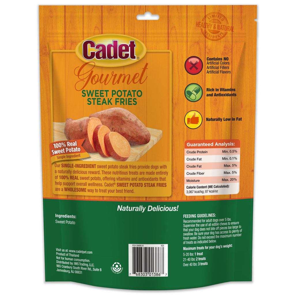 Cadet Gourmet Sweet Potato Steak Fries Treats for Dogs