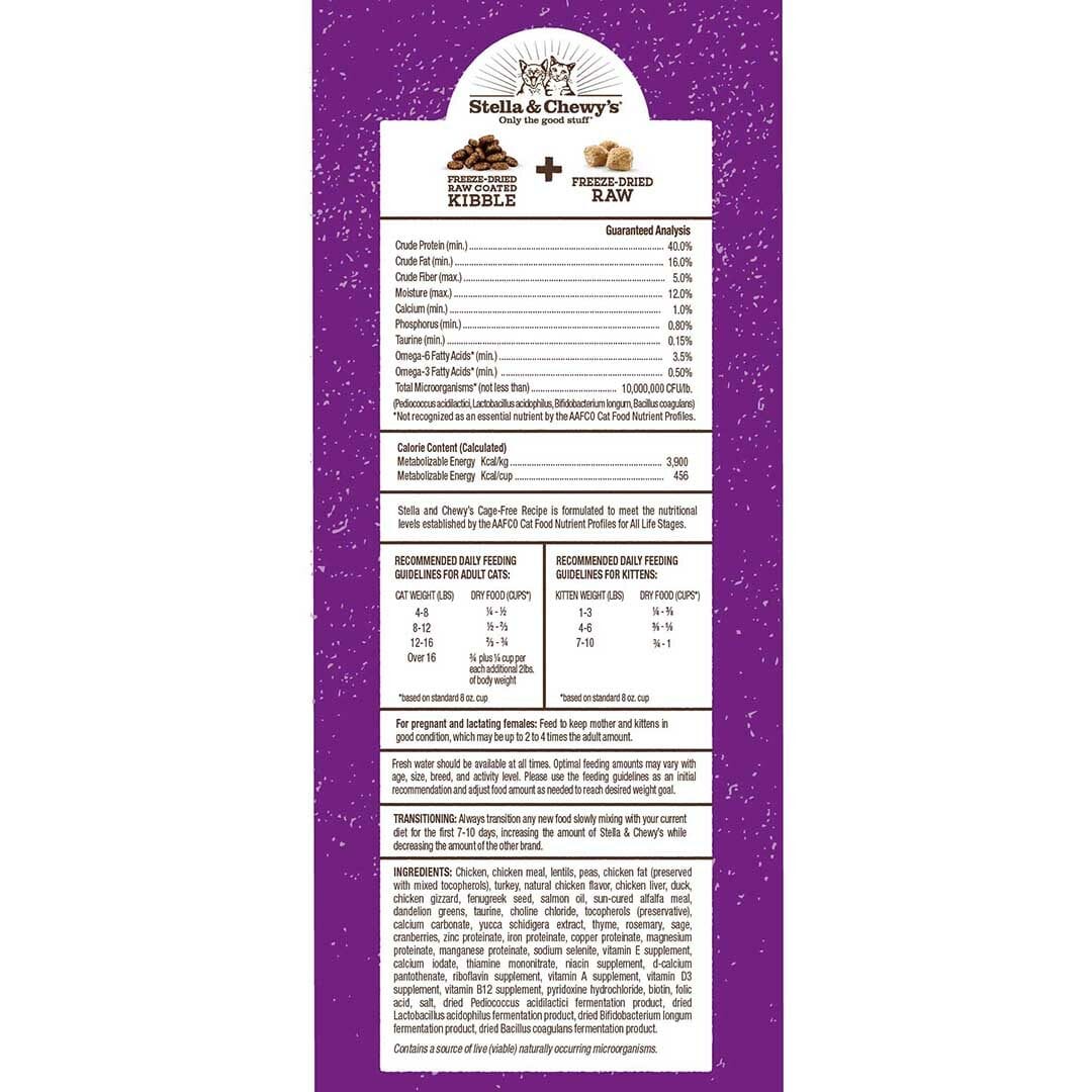 Stella & Chewy's Raw Blend Kibble Cage Free Chicken Recipe Dry Cat Food