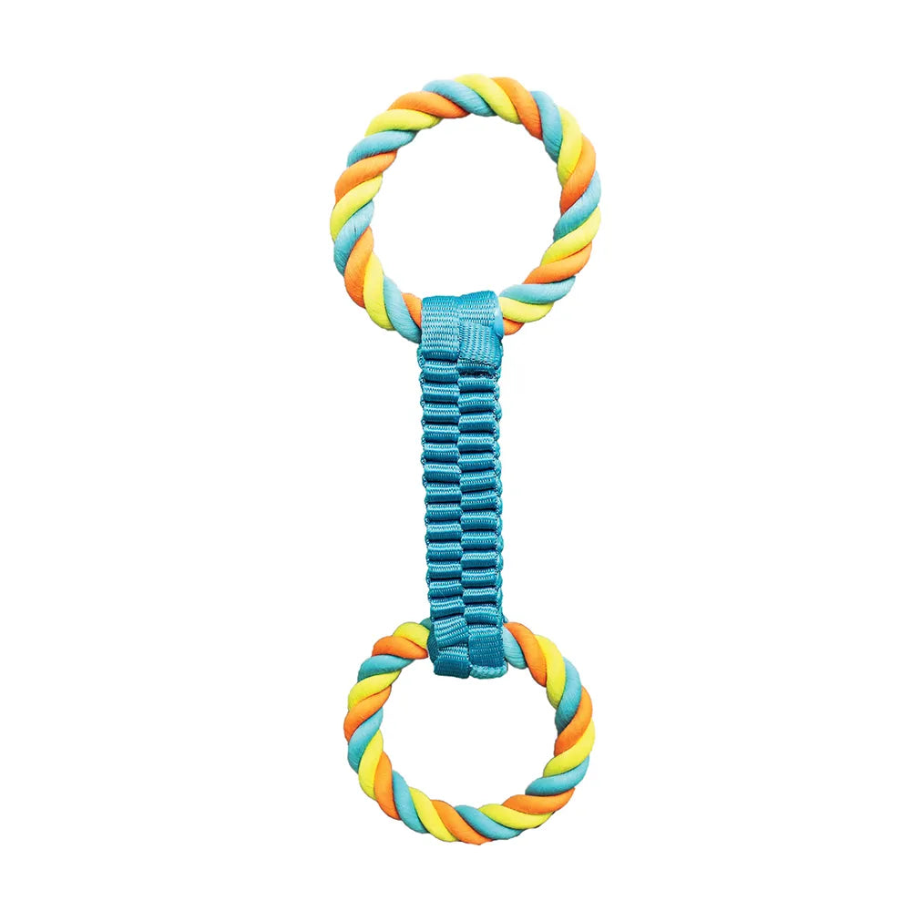 Chomper Balistic Weave with Rope Tugs Dog Toy
