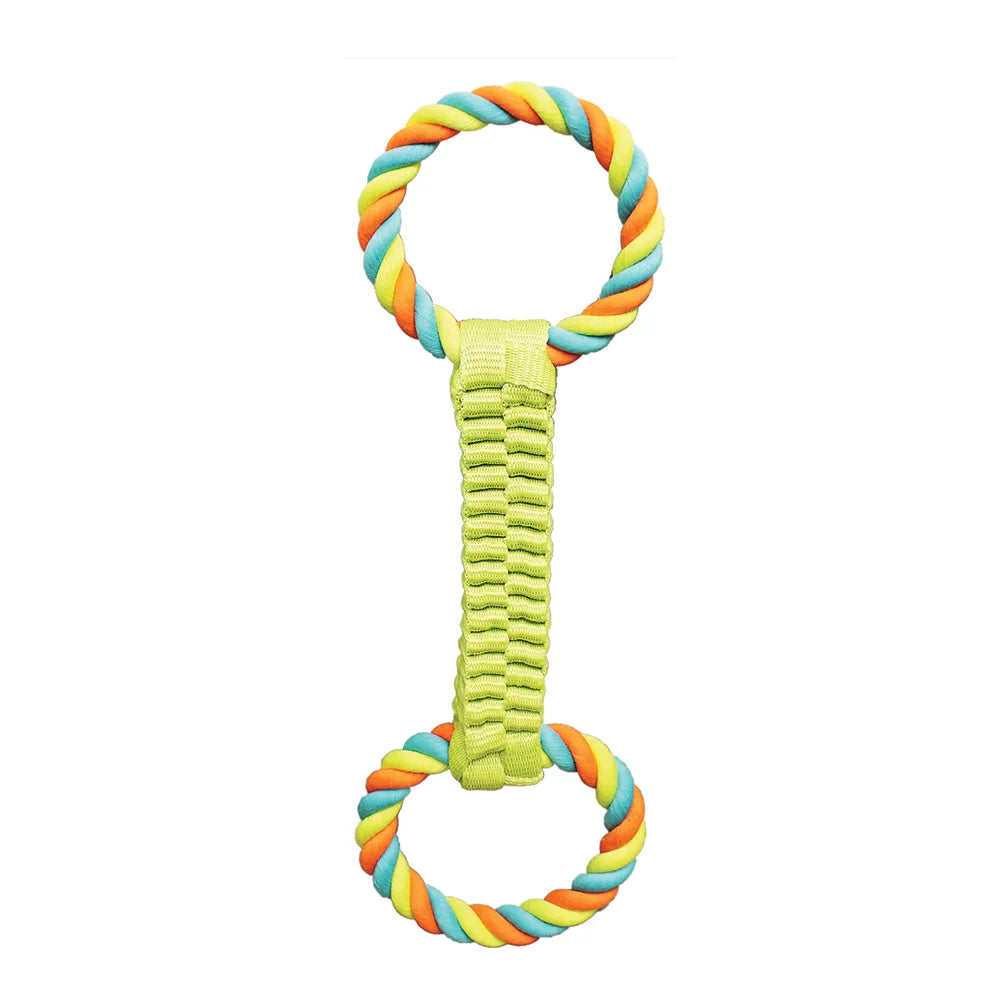 Chomper Balistic Weave with Rope Tugs Dog Toy