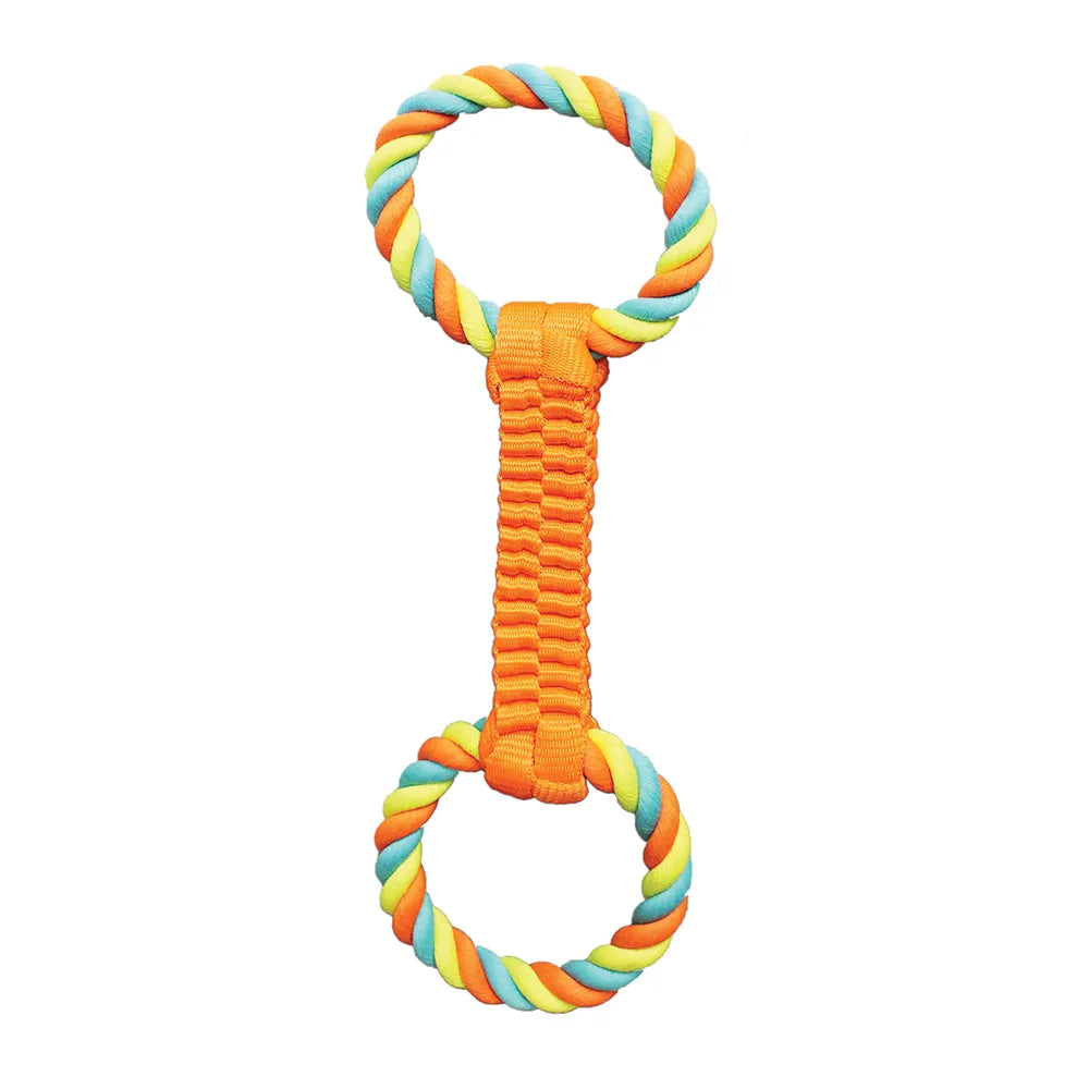 Chomper Balistic Weave with Rope Tugs Dog Toy