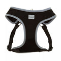 Comfort Soft Reflective Wrap Adjustable Dog Harness, Black with Grey