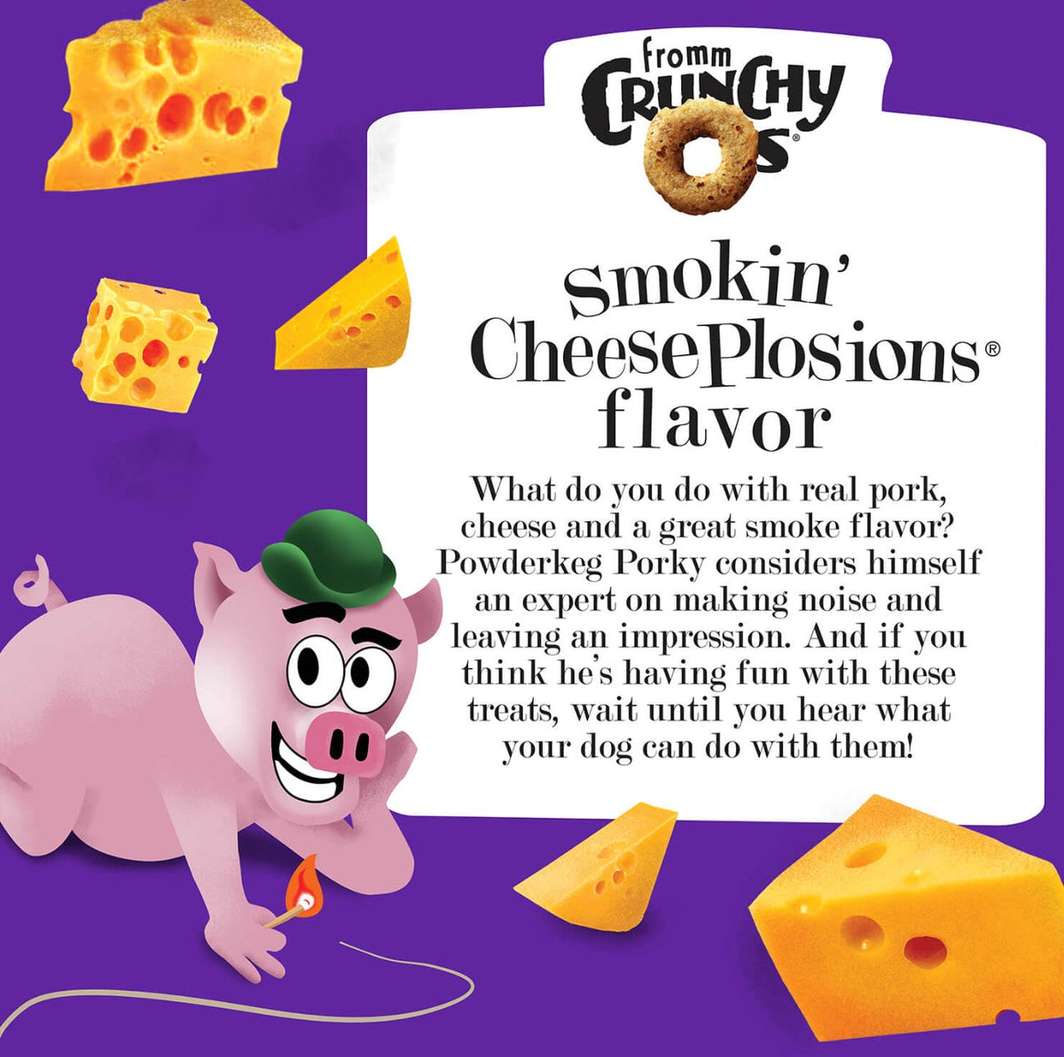 Fromm Crunchy O's Grain Free Smokin' CheesePlosions Dog Treats