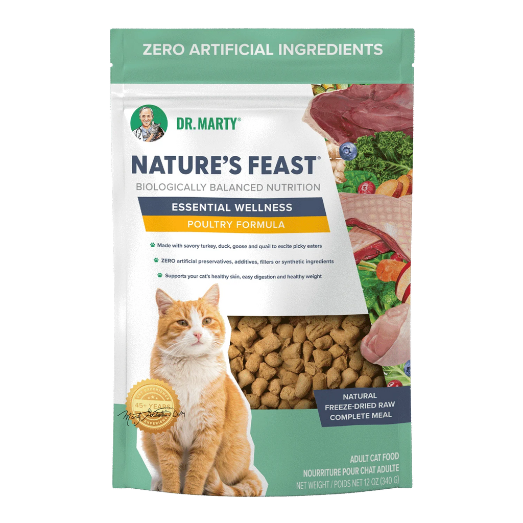 Dr. Marty Nature's Feast Essential Wellness Poultry Freeze-Dried Cat Food
