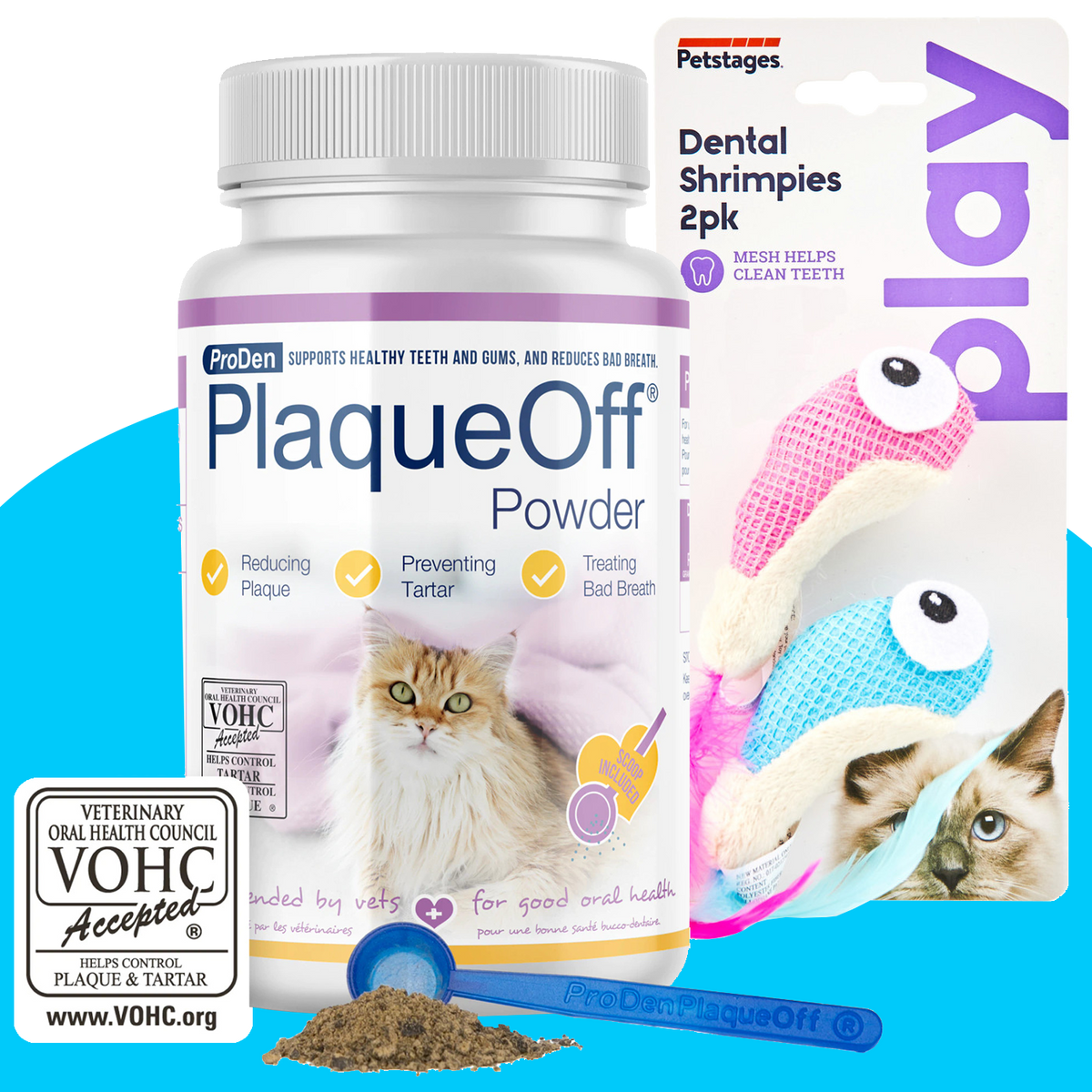 Plaqueoff and Petstages Dental Duo for Cats
