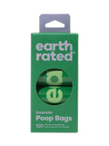 Earth Rated Lavender Scented Poop Bags, 8 Rolls 120 Bags