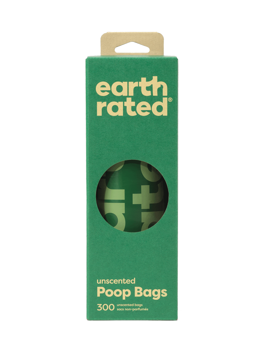 Earth Rated Unscented Grab & Go Poop Bags, Single Roll 300 Bags