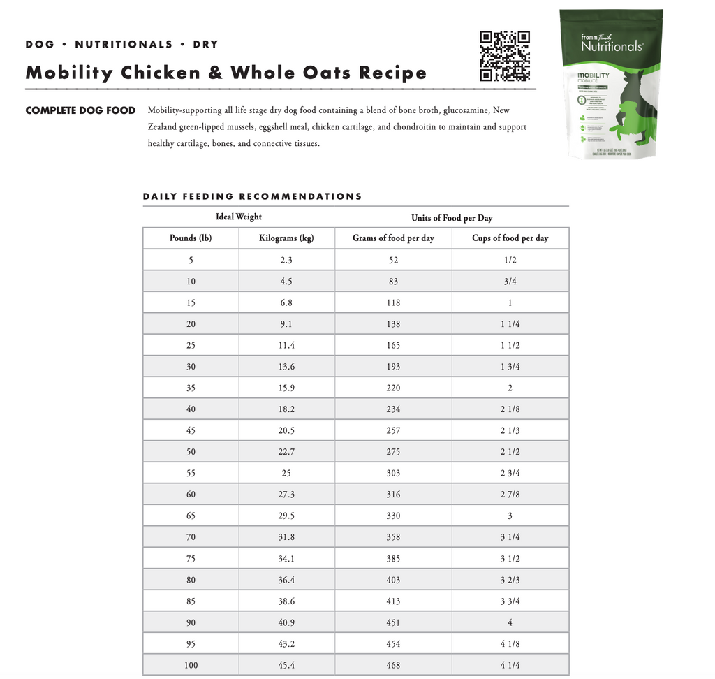 Fromm Nutritionals Mobility Chicken & Whole Oats Recipe Dry Dog Food