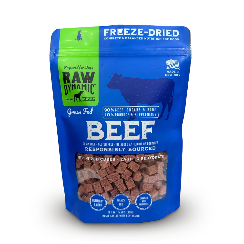 Raw Dynamic Freeze Dried Beef Dog Food