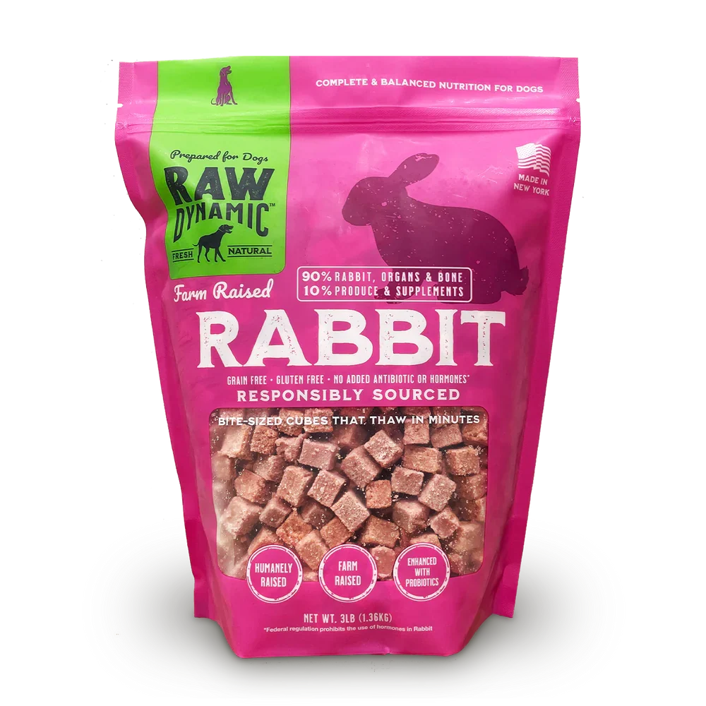 Raw Dynamic Frozen Rabbit Dog Food
