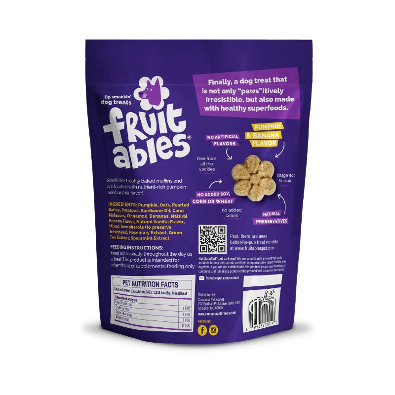 Fruitables Baked Dog Treats Pumpkin & Banana