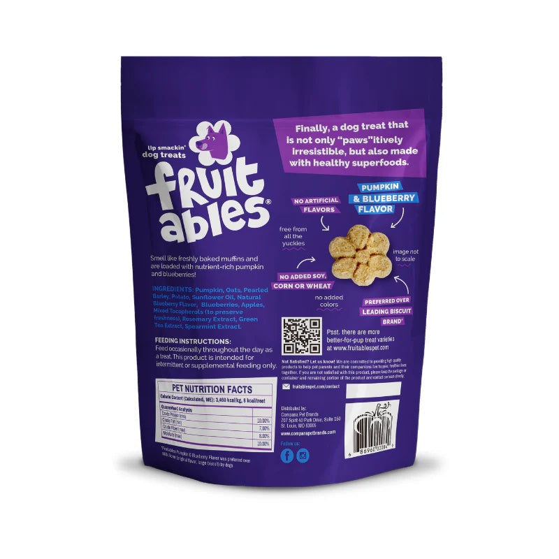 Fruitables Baked Dog Treats Pumpkin & Blueberry