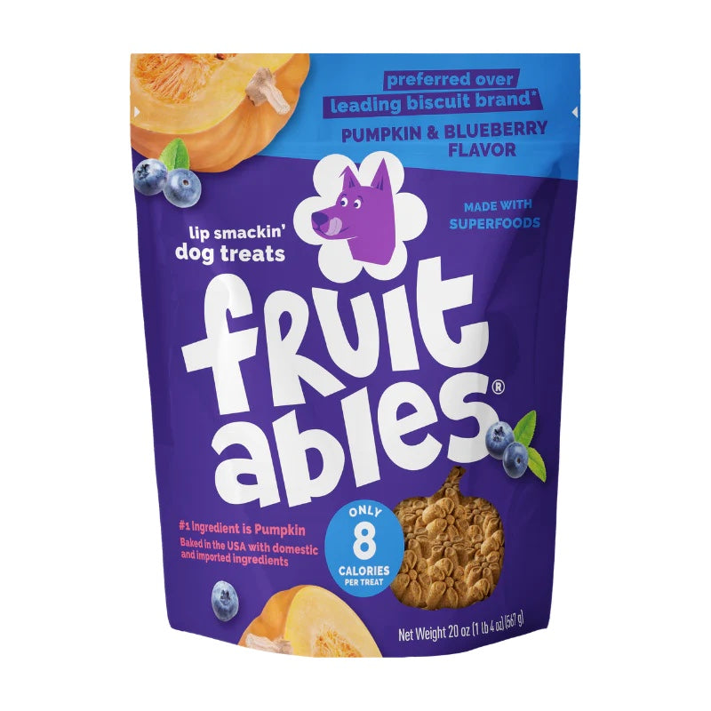 Fruitables Baked Dog Treats Pumpkin & Blueberry