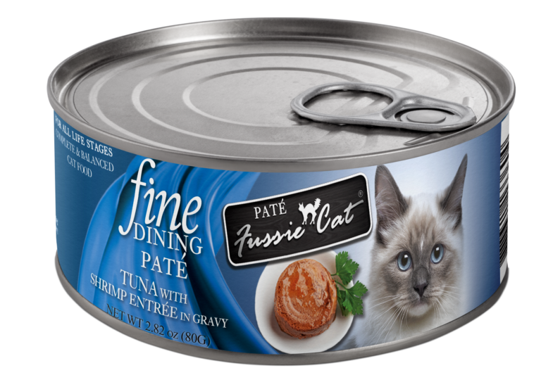 Fussie Cat Fine Dining Pate Tuna & Shrimp Cat Food Can