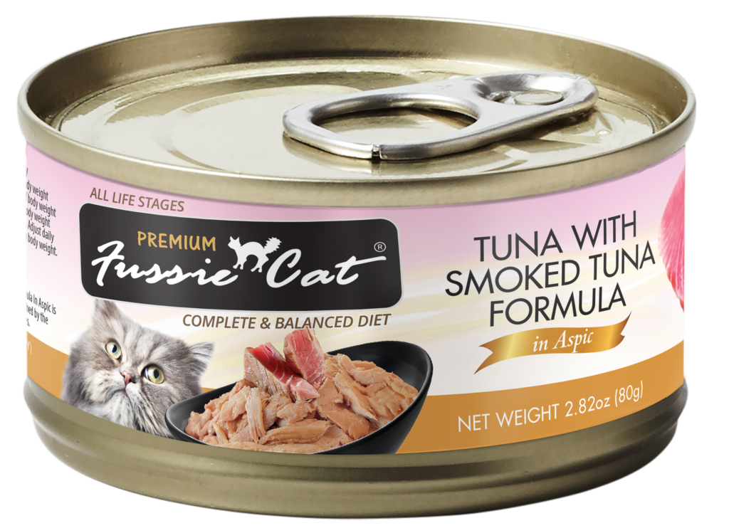 Fussie Cat Premium Grain Free Tuna with Smoked Tuna in Aspic Canned Cat Food