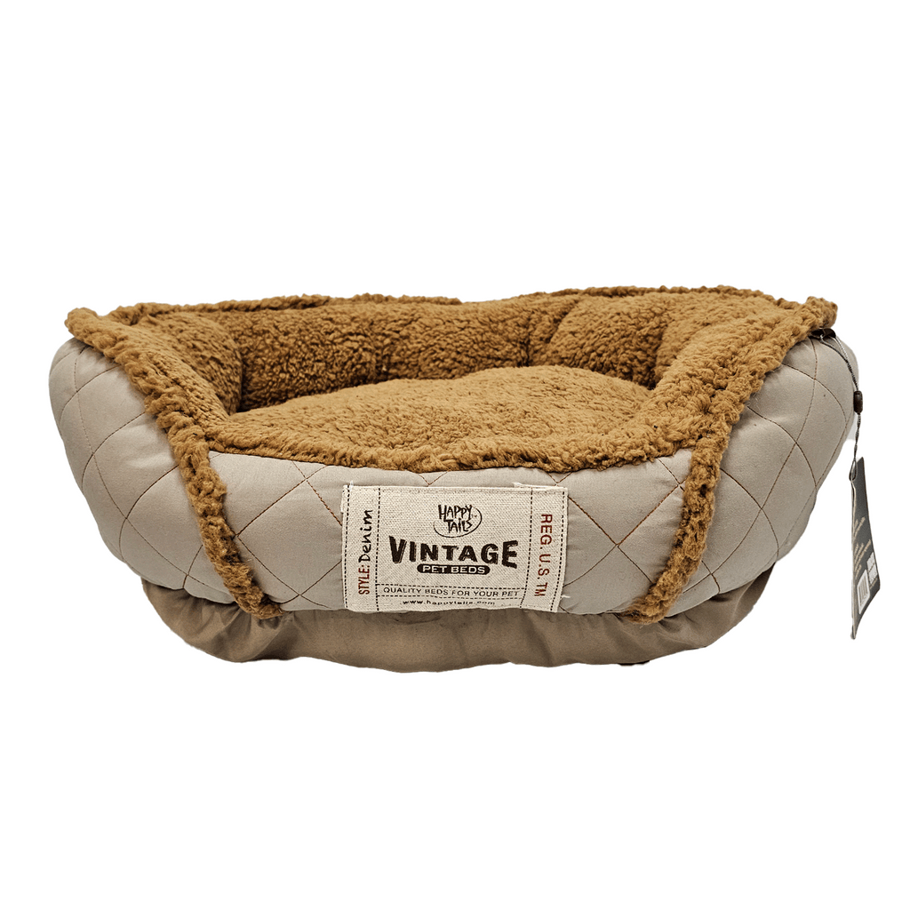 Happy Tails Microsuede Gusset Cuddler Dog and Cat Bed, 24" x 20"