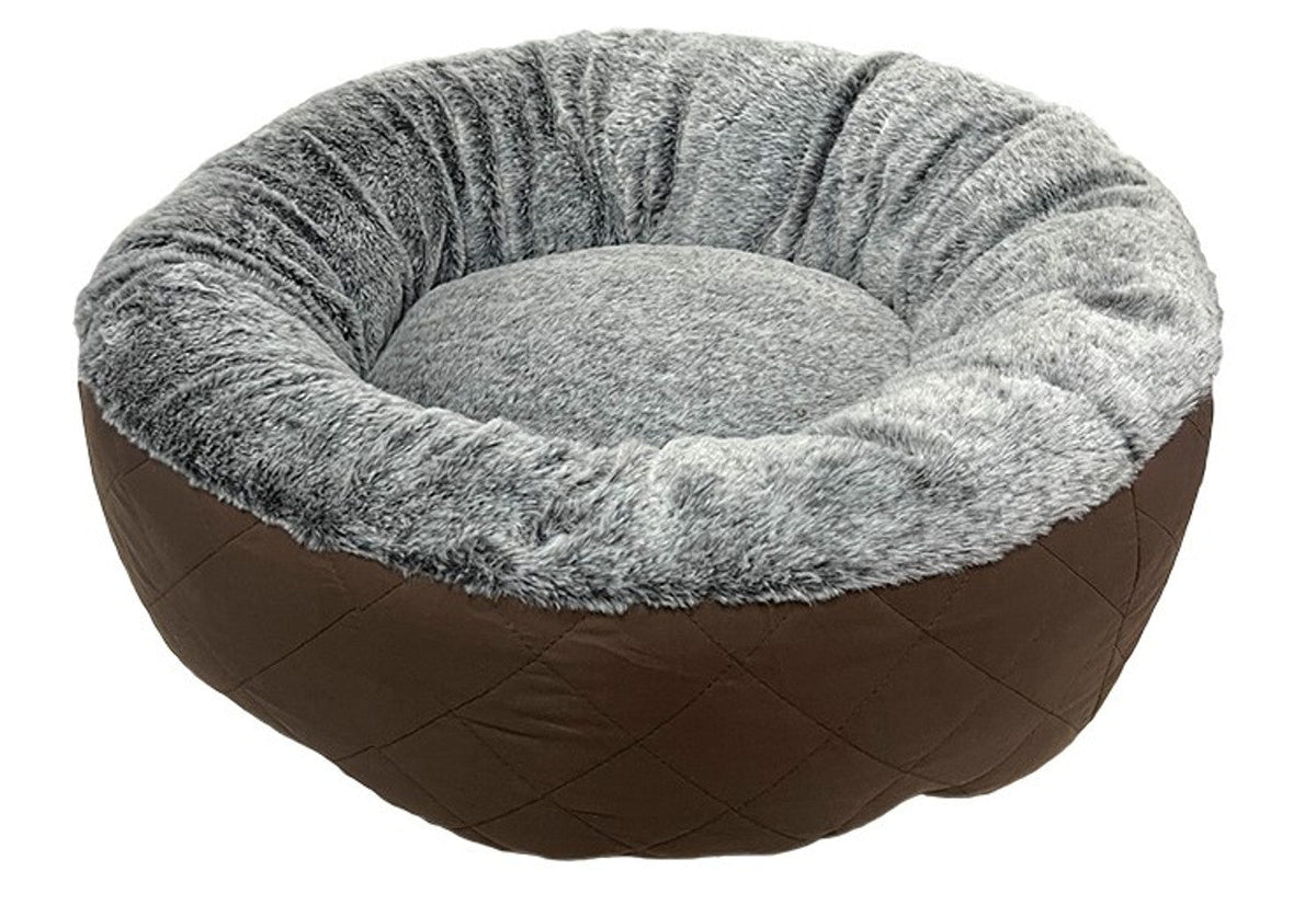 Happy Tails Donut Cuddler Dog and Cat Bed, 24" x 24"