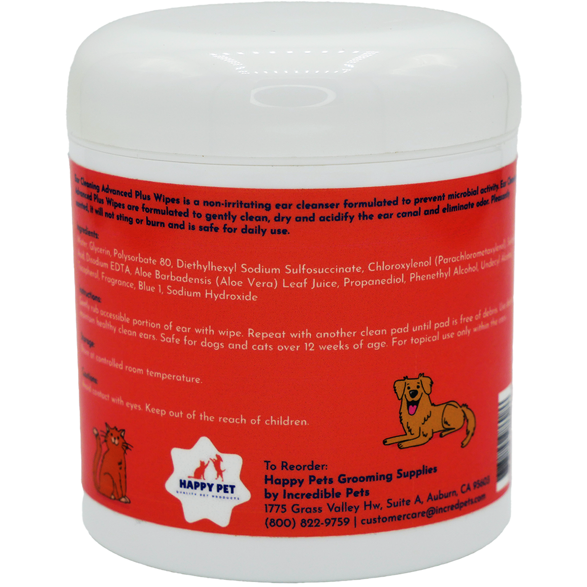 Happy Pet Advanced+ Ear Cleaning Wipes for Dogs & Cats