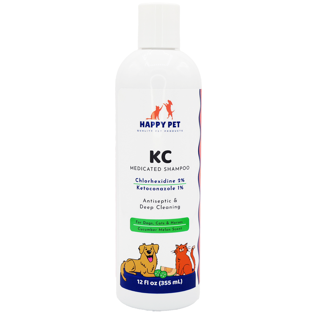 Happy Pet KC Medicated Shampoo Cucumber Melon Scented