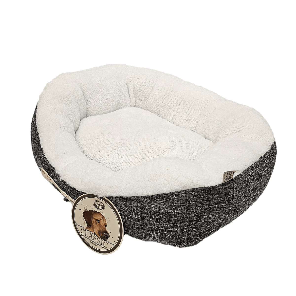 Happy Tails Donut Cuddler Dog and Cat Bed, 21" x 17"