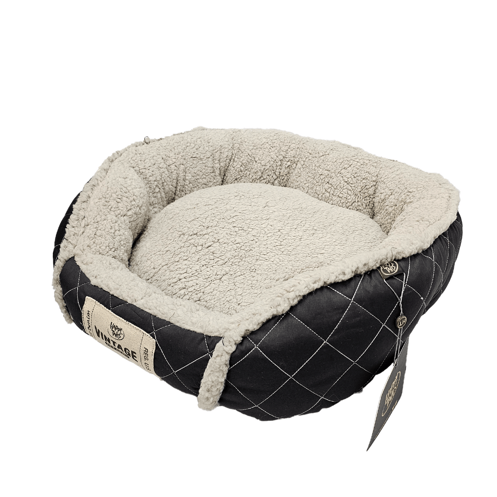 Happy Tails Microsuede Gusset Cuddler Dog and Cat Bed, 24" x 20"