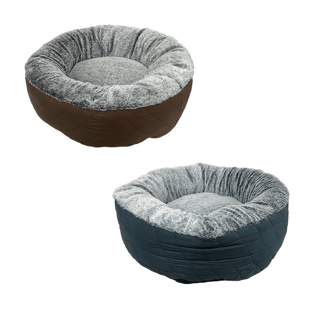 Happy Tails Donut Cuddler Dog and Cat Bed, 24" x 24"