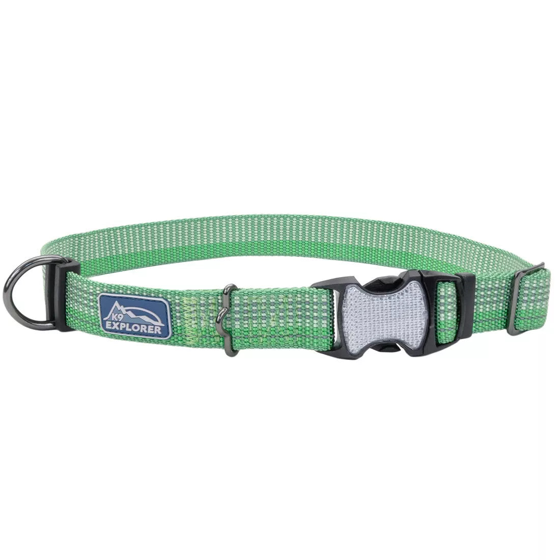 K9 Explorer Brights Reflective Adjustable Dog Collar, Green