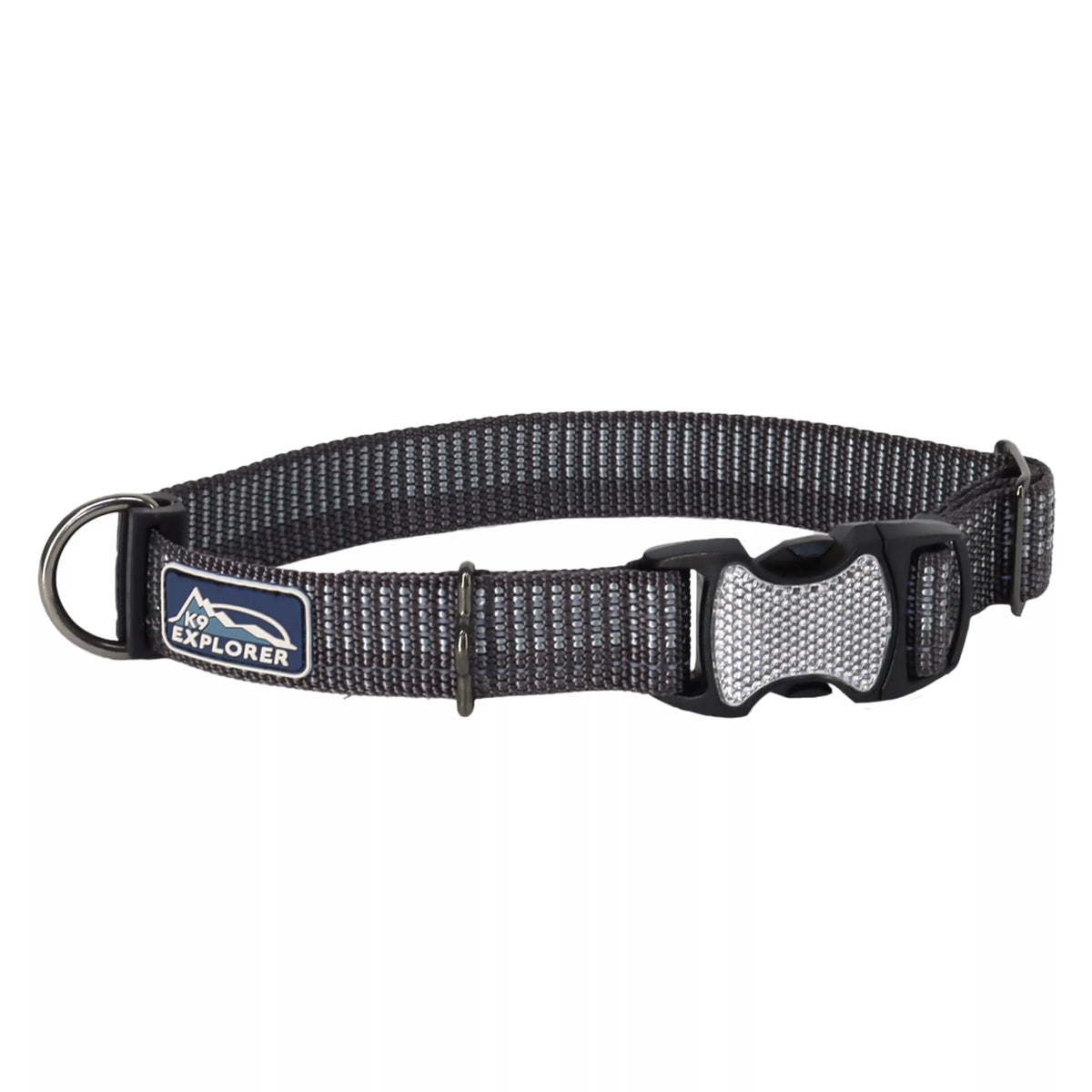 K9 Explorer Brights Reflective Adjustable Dog Collar, Green