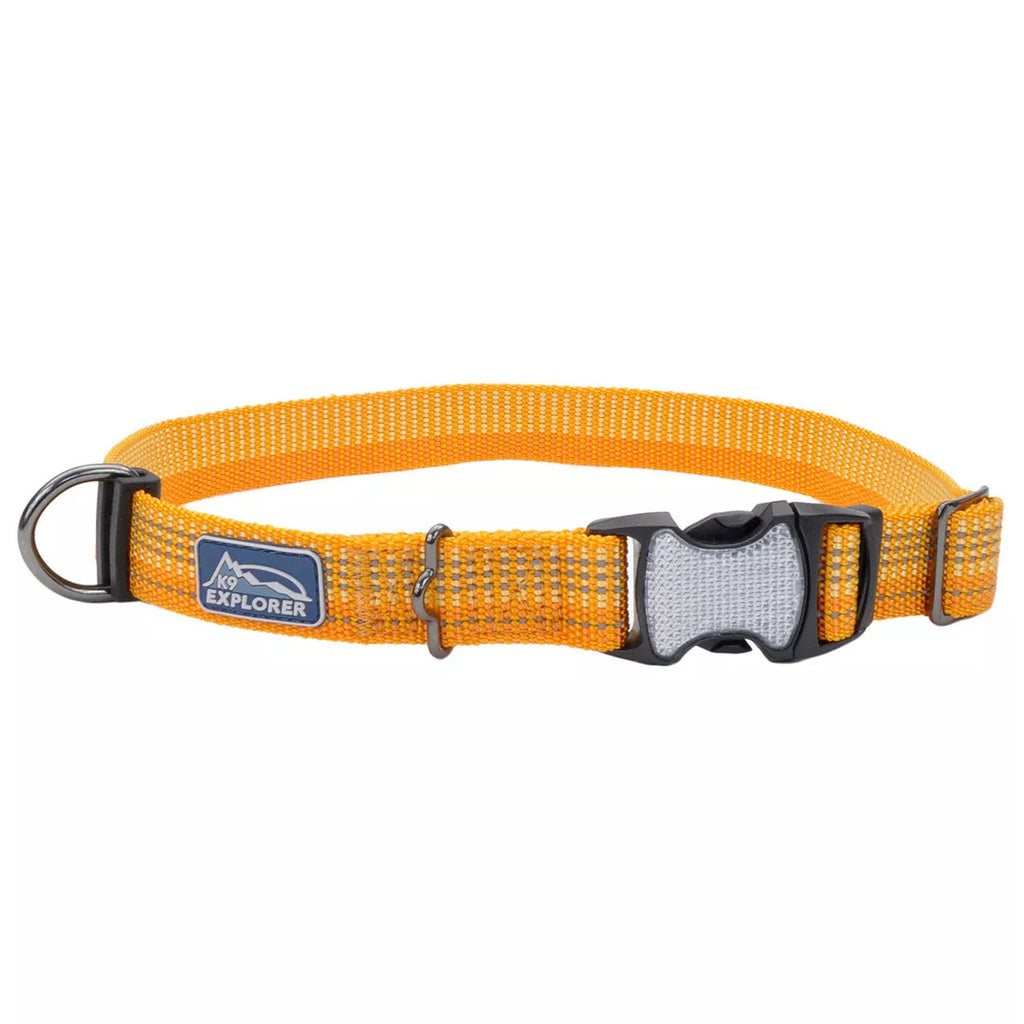 K9 Explorer Brights Reflective Adjustable Dog Collar, Orange